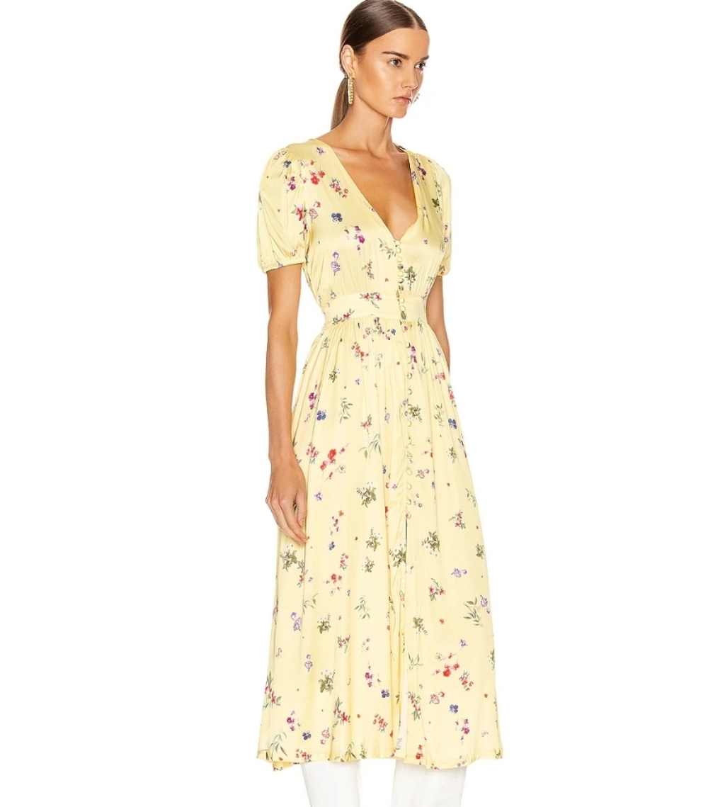 The Andamane Cassandra Floral Print Midi Dress Size XS